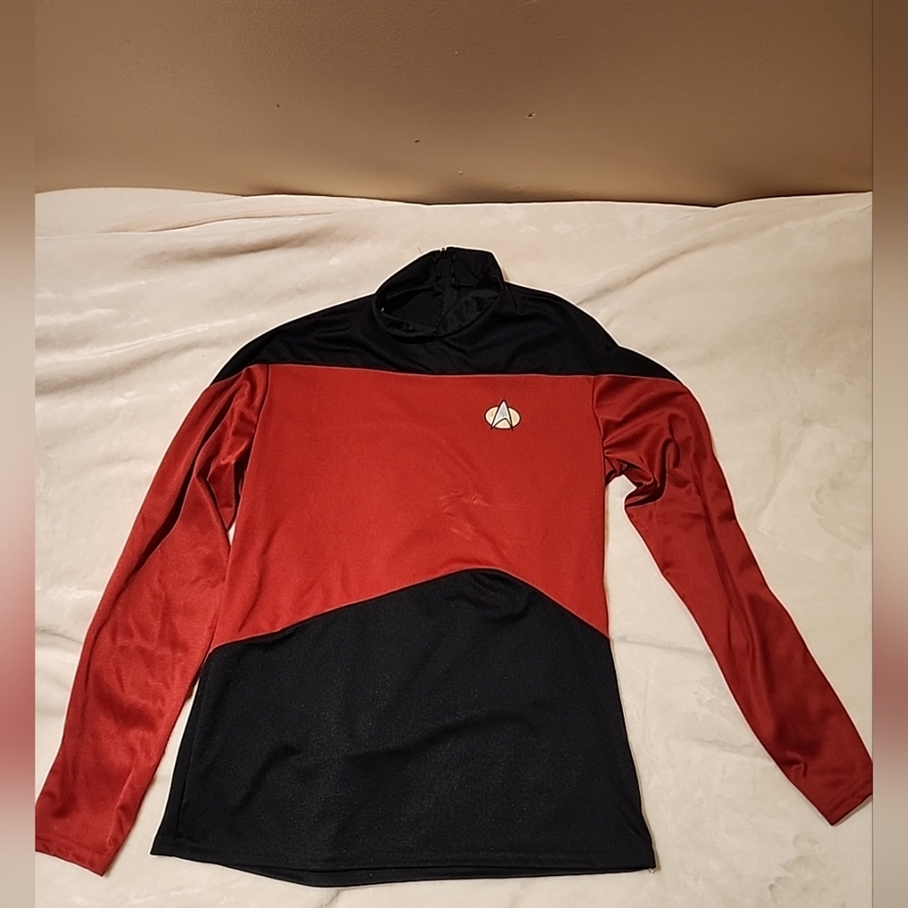 Vintage Men's Rubie's Star Trek The Next Generation Uniform Shirt- Large